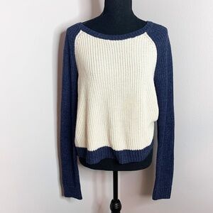 Prince & Fox White & Navy Sweater